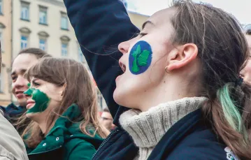 Młodzieżowy Strajk Klimatyczny w Krakowie, 15 marca 2019 r. / BEATA ZAWRZEL / NURPHOTO / GETTY IMAGES