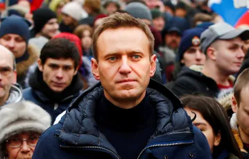 Aleksiej Nawalny na marszu upamiętniającym śmierć Borysa Niemcowa. Moskwa, 24 lutego 2019 r. / Fot. Sefa Karacan / Anadolu Agency / Getty Images