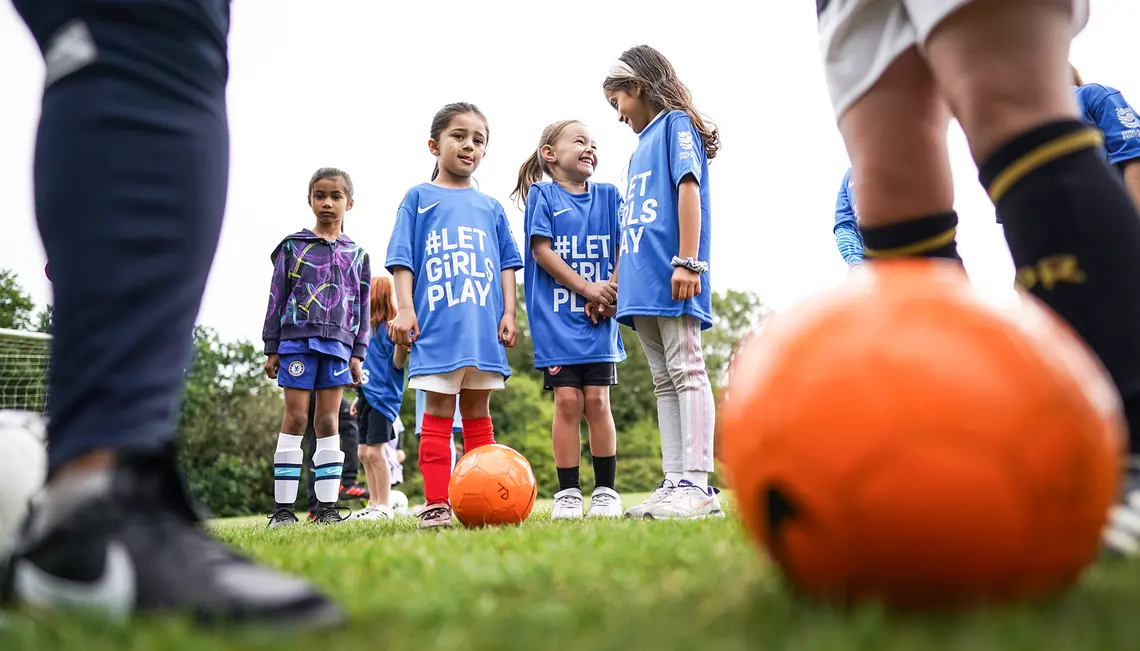 YFA's Let Girls Play Big Football Day, akcja zachęcająca kluby w całej Anglii do wspierania piłki nożnej dziewczynek, 2023 r. // Fot. Aaron Chown / PA / Getty Images