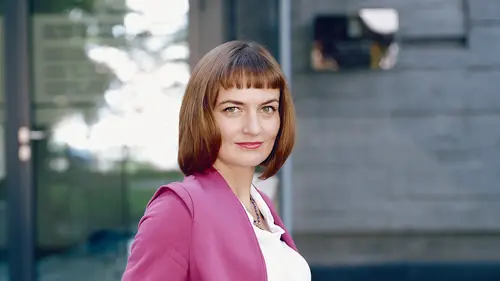 Delfina Jałowik, dyrektorka Galerii Sztuki Współczesnej "Bunkier Sztuki". Kraków, 2025 r. // Fot. Krzysztof Marchlak / materiały prasowe Galerii Bunkier Sztuki
