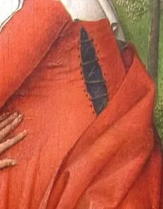 Rogier van der Weyden, Nawiedzenie (detal), ok. 1445, Museum der bildenden Künste, Lipsk / źródło: Wikimedia Commons