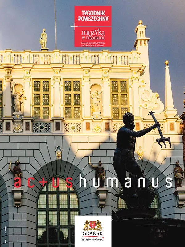 Okładka specjalnego dodatku do \"Tygodnika Powszechnego\" poświęconego festiwalowi Actus Humanus