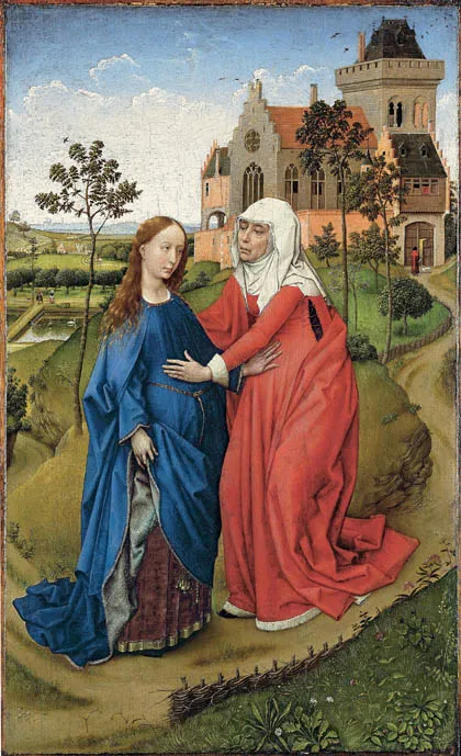 Rogier van der Weyden, Nawiedzenie, ok. 1445 / © bpk / Leipzig, Museum der bildenden Künste, Ursula Gerstenberger