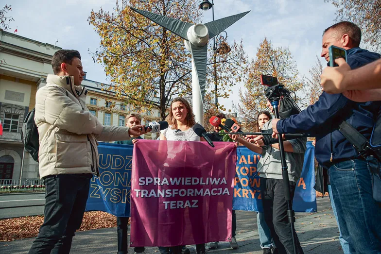 DOMINIKA LASOTA podczas konferencji prasowej inicjatywy Wschód. Warszawa, 18 października 2022 r. / DAWID ŻUCHOWICZ / AGENCJA WYBORCZA.PL Zawód: ekolog