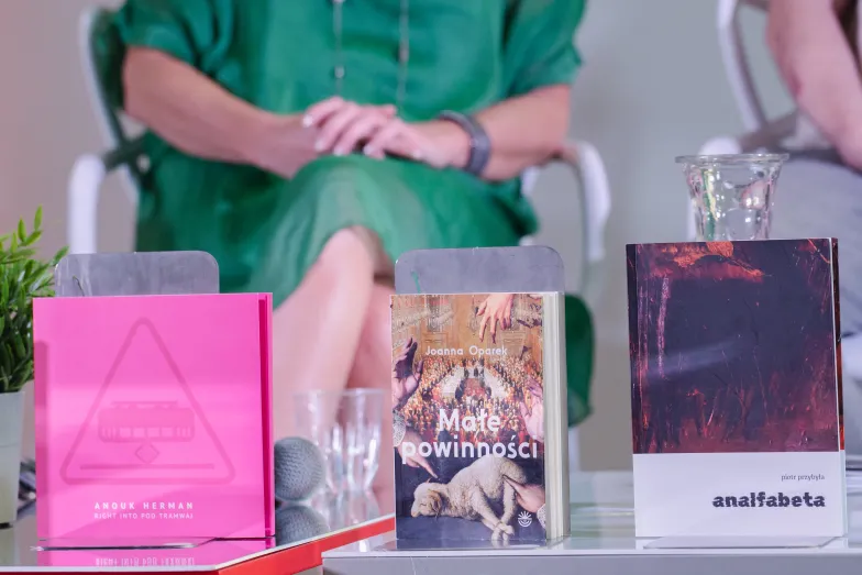 Festiwal Miasto Słowa, spotkanie z nominowanymi do NLG w kategorii Poezja, 23 sierpnia 2023 r. Fot. Anna Rezulak / Materiały prasowe NLG