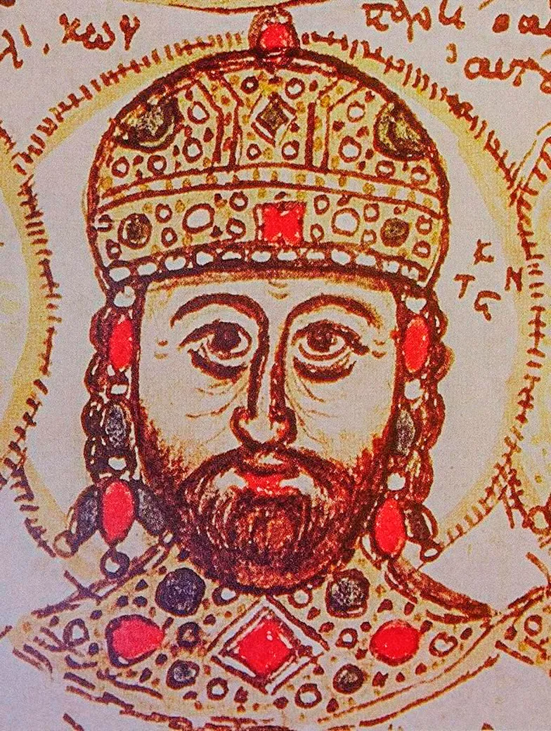 Portret cesarza Konstantyna XI Paleologa w XV-wiecznym kodeksie z fragmentami Historii Joannesa Zonarasa // fot. BE&W