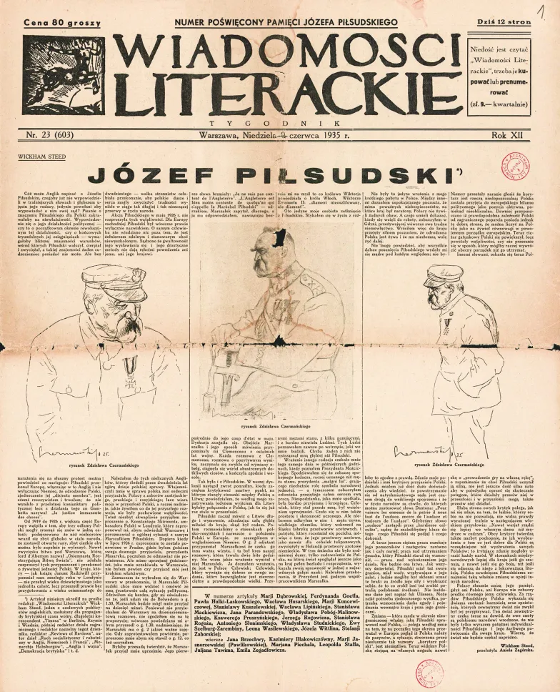 "Wiadomości Literackie" numer poświęcony pamięci Józefa Piłsudskiego. Warszawa, 9 czerwca 1935 r. / Narodowe Archiwum Cyfrowe