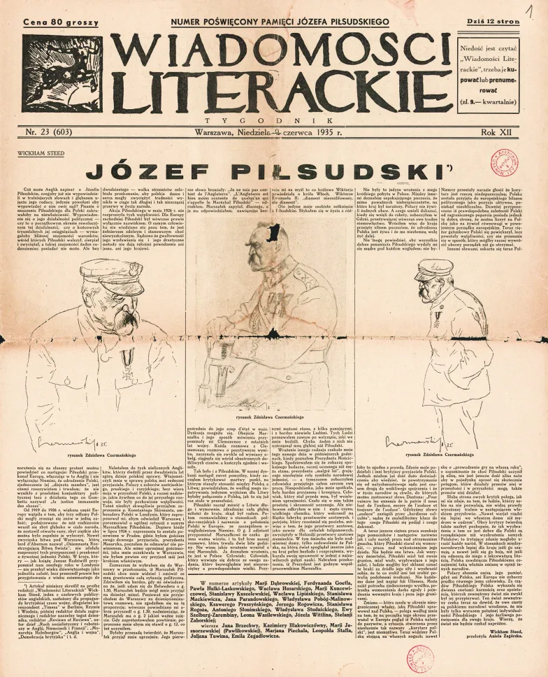 "Wiadomości Literackie" numer poświęcony pamięci Józefa Piłsudskiego. Warszawa, 9 czerwca 1935 r. / Narodowe Archiwum Cyfrowe "Wiadomości Literackie" numer poświęcony pamięci Józefa Piłsudskiego. Warszawa, 9 czerwca 1935 r. / Narodowe Archiwum Cyfrowe
