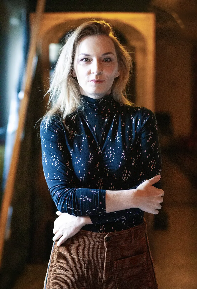 Agnieszka Przepiórska w przestrzeniach Teatru Słowackiego w Krakowie, styczeń 2024 r. / Fot. Grażyna Makara