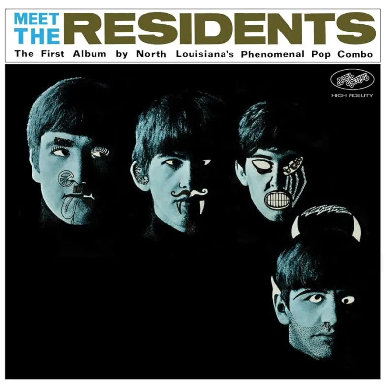 Okładka debiutanckiego albumu „The Residents” parodiująca okładkę albumu The Beatles // Domena publiczna