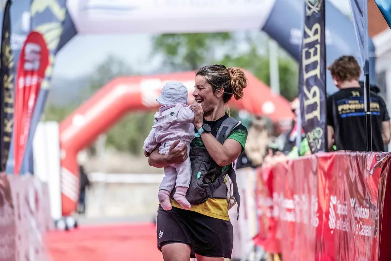 Bélen Aguta na mecie biegu Mediterránea Triatlón Castellón. Castellon de la Plata, 2022 r. // Archiwum prywatne