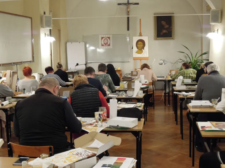 Warsztaty pisania ikon, Kalisz, styczeń 2019 r. // Archiwum Drogi Ikony