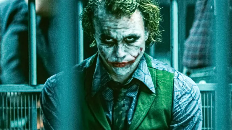 Heath Ledger jako Joker w filmie „Mroczny Rycerz”, reż. Christopher Nolan, 2008 r. // LMK / B&EW Heath Ledger jako Joker w filmie „Mroczny Rycerz”, reż. Christopher Nolan, 2008 r. // LMK / B&EW