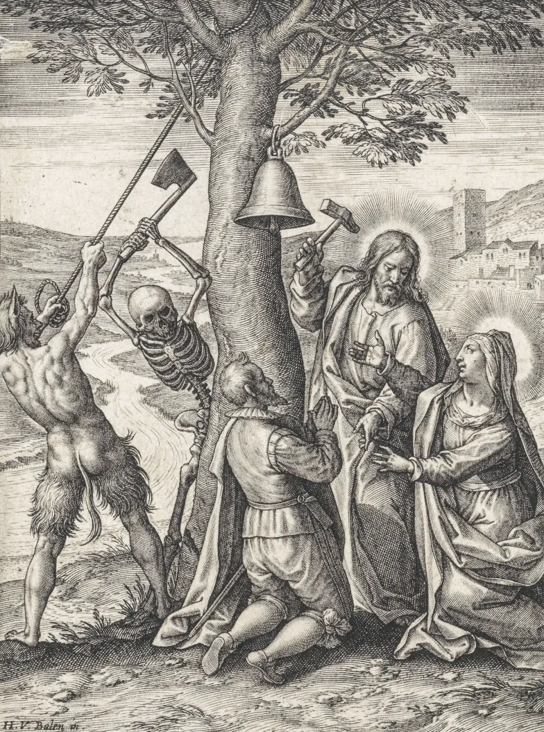 Hieronymus Wierix, Maryja wstawia się za proszącym,rycina na podstawie obrazu Hendrika van Balena (I), przed 1619 r., Rijksmuseum, Amsterdam // Fot. materiały prasowe Hieronymus Wierix, Maryja wstawia się za proszącym,rycina na podstawie obrazu Hendrika van Balena (I), przed 1619 r., Rijksmuseum, Amsterdam // Fot. materiały prasowe