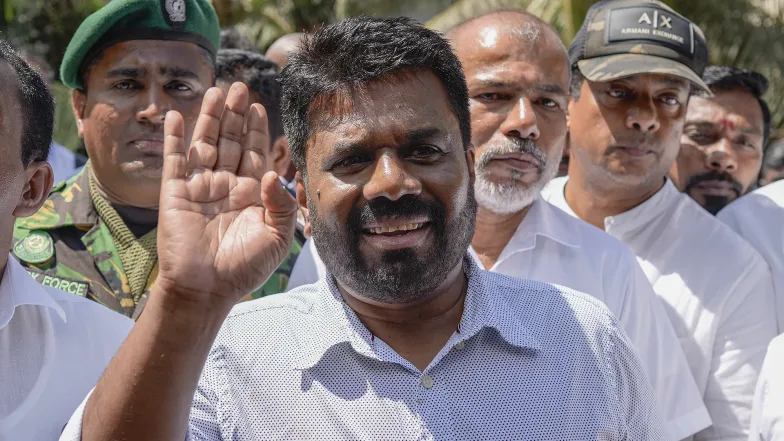 Anura Kumara Dissanayake podczas głosowania w wyborach prezydenckich w Sri Lance. Kolombo , 21 września 2024 r. // Fot. Eranga Jayawardena / AP / East News