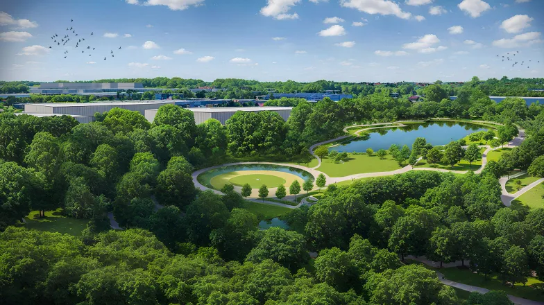 Park deszczowy na krakowskich Rybitwach - wizualizacja // Materiały prasowe partnera