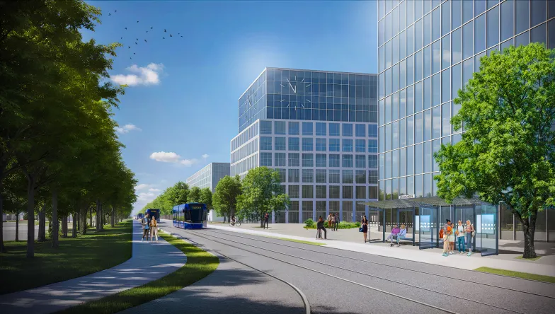 Ratusz osiedla Złocień - wizualizacja // Materiały prasowe partnera