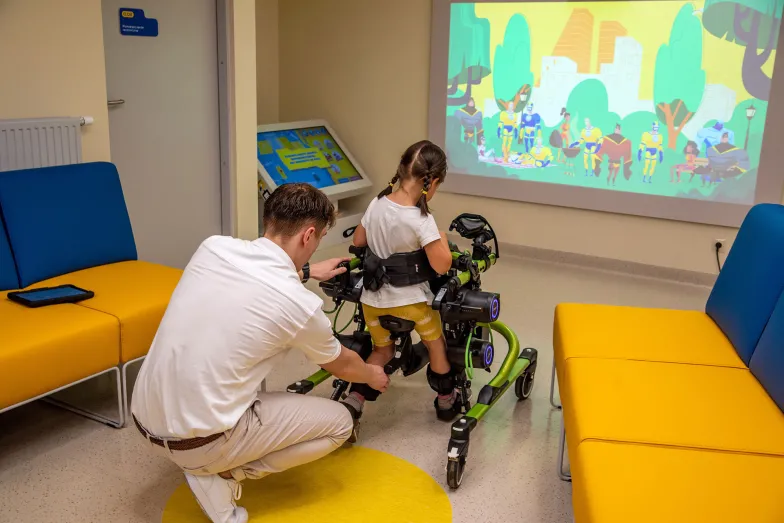 Terapia w Centrum Technologicznie Wspomaganej Rehabilitacji dla Dzieci w Poznaniu, listopad 2024 r. // Fot. Marek Lapis Terapia w Centrum Technologicznie Wspomaganej Rehabilitacji dla Dzieci w Poznaniu, listopad 2024 r. // Fot. Marek Lapis