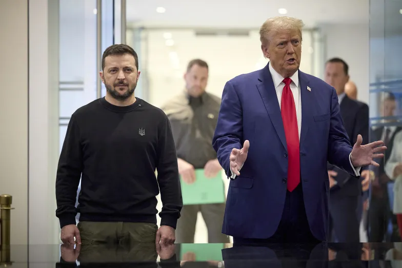 Prezydent Ukrainy Wołodymyr Zełenski i Donald Trump. Nowy Jork, 27 września 2024 r. // Fot. Ukraine Presidency / Rex Features / East News