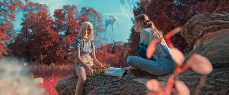 Albert (Konrad Repiński) i Ada (Antonina Litwiniak) w filmie „Kleks i wynalazek Filipa Golarza” // Materiały prasowe Next Film Albert (Konrad Repiński) i Ada (Antonina Litwiniak) w filmie „Kleks i wynalazek Filipa Golarza” // Materiały prasowe Next Film