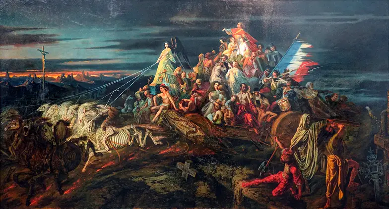  Théophile Schuler, Rydwan śmierci, ok. 1850 r. // domena publiczna / wikipedia