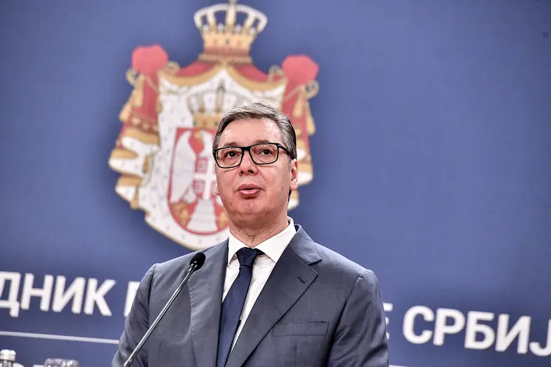 Prezydent Serbii Aleksandar Vučić // Fot. Milan Ilic / Sipa / East News 