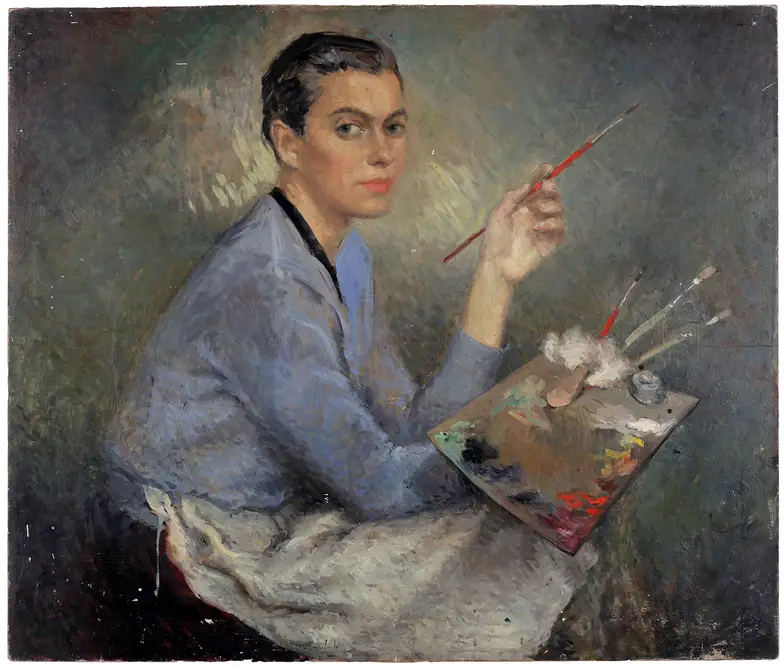 Jadwiga Przeradzka-Jędrzejewska, Autoportret, lata 40. XX w. // Muzeum Narodowe w Lublinie Jadwiga Przeradzka-Jędrzejewska, Autoportret, lata 40. XX w. // Muzeum Narodowe w Lublinie