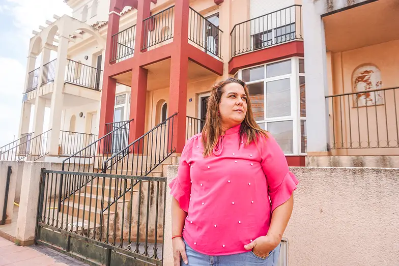 María, mama pobitego 15-letniego Ismaila. Torre Pacheco, październik 2025 r.. // Fot. Agnieszka Zielińska María, mama pobitego 15-letniego Ismaila. Torre Pacheco, październik 2025 r.. // Fot. Agnieszka Zielińska