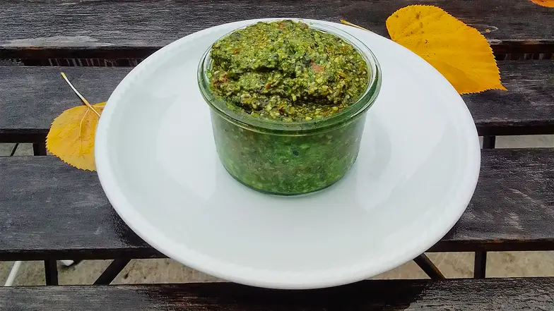 Pesto z musztardowca // Fot. Paweł Bravo Pesto z musztardowca // Fot. Paweł Bravo