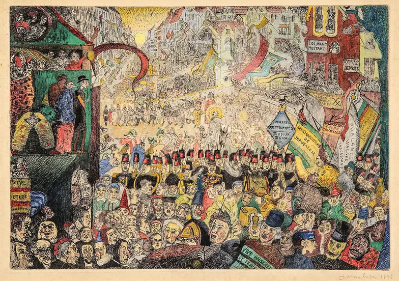 James Ensor, „Wjazd Chrystusa do Brukseli w 1889”, 1989 r. The Phoebus Foundation, Antwerpia // materiały prasowe James Ensor, „Wjazd Chrystusa do Brukseli w 1889”, 1989 r. The Phoebus Foundation, Antwerpia // materiały prasowe