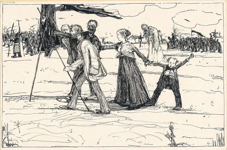 Witold Wojtkiewicz, „Na wiec!”, 1905 r., Muzeum Narodowe w Warszawie // materiały prasowe Witold Wojtkiewicz, „Na wiec!”, 1905 r., Muzeum Narodowe w Warszawie // materiały prasowe