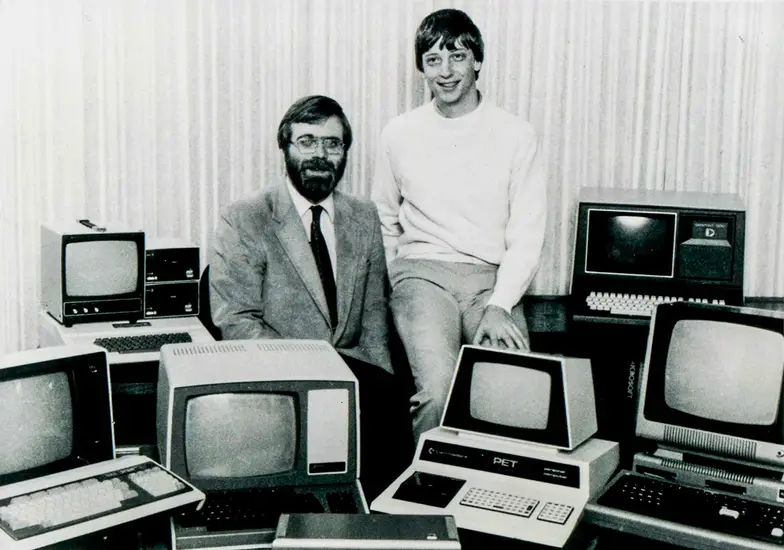 Bill Gates i Paul Allen, założyciele Microsoftu, 1981 r. // Fot. Steve Schneider / Sipa Press / East News