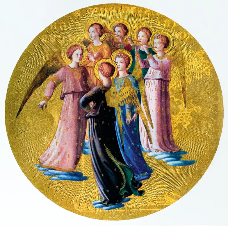  Fra Angelico „Grupa Aniołów" XV w. // The Print Collector / Alamy / Be&W