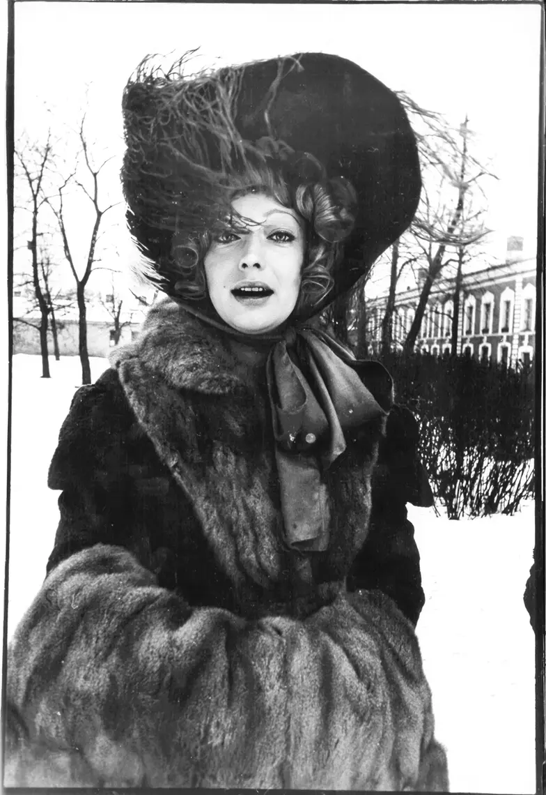 Ewa Szykulska w jednym z filmów na terenie ZSRR // Archiwum Ewy Szykulskiej