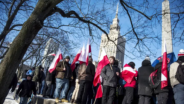 Protest rolników przeciwko umowie UE - Mercosur. Warszawa, 9 stycznia 2026 r. // Fot. Attila Husejnow / Forum