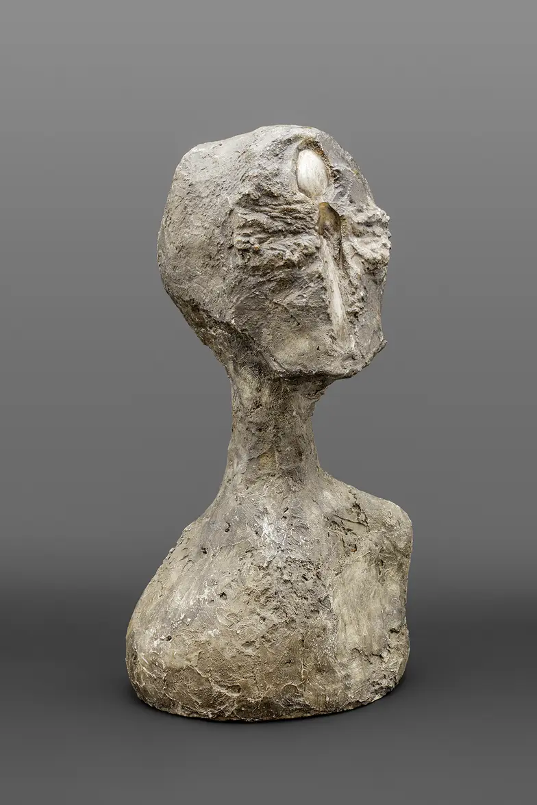 Wystawa „Szapocznikow. Osobista”, Muzeum Narodowe w Krakowie; Alina Szapocznikow, "Głowa z łyżką", 1966, Muzeum Narodowe w Krakowie // Fot. Joanna Pawłowska / MNK