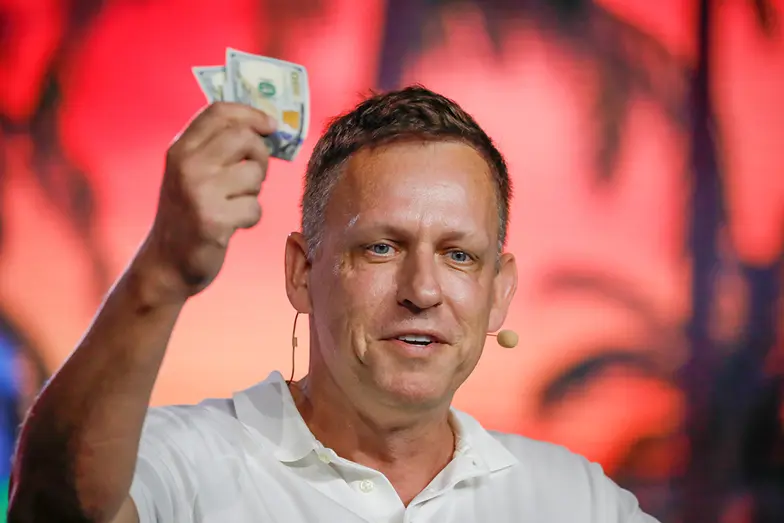 Peter Thiel podczas konferencji "Bitcoin 2022". Miami, 7 kwietnia 2022 r. // Fot. Eva Marie Uzcategui / Bloomberg / Getty Images