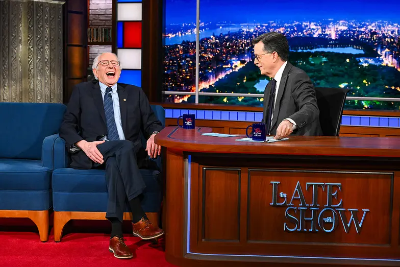 The Late Show, gościem Stephena Colberta był Bernie Saunders, 20 stycznia 2026 r. // Fot. Scott Kowalchyk / CBS / Getty Images