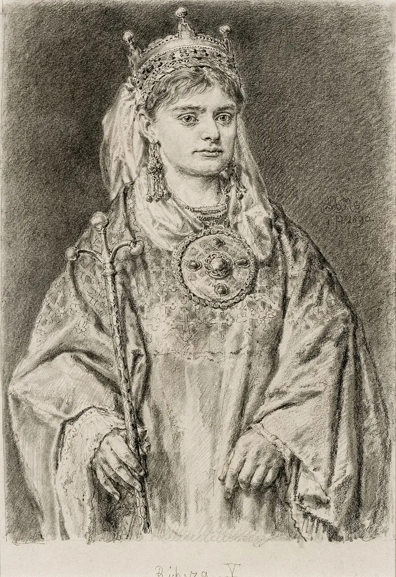 Jan Matejko, Rycheza Lotaryńska (ok. 993-1063) – królowa Polski // Muzeum Narodowe we Wrocławiu