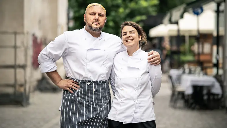 Agnieszka Kraszewskia i Aleksander Baron // Fot. Edyta Dufaj / dla Festiwalu Kultury Żydowskiej w Krakowie