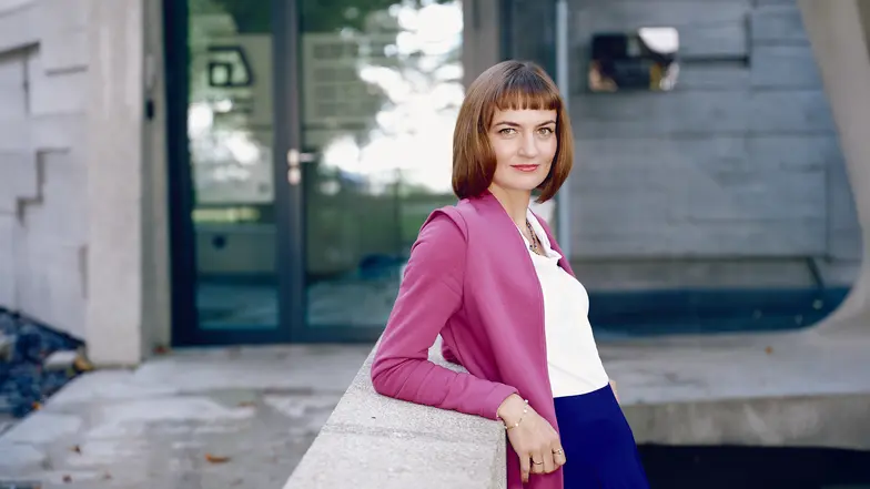 Delfina Jałowik, dyrektorka Galerii Sztuki Współczesnej "Bunkier Sztuki". Kraków, 2025 r. // Fot. Krzysztof Marchlak / materiały prasowe Galerii Bunkier Sztuki