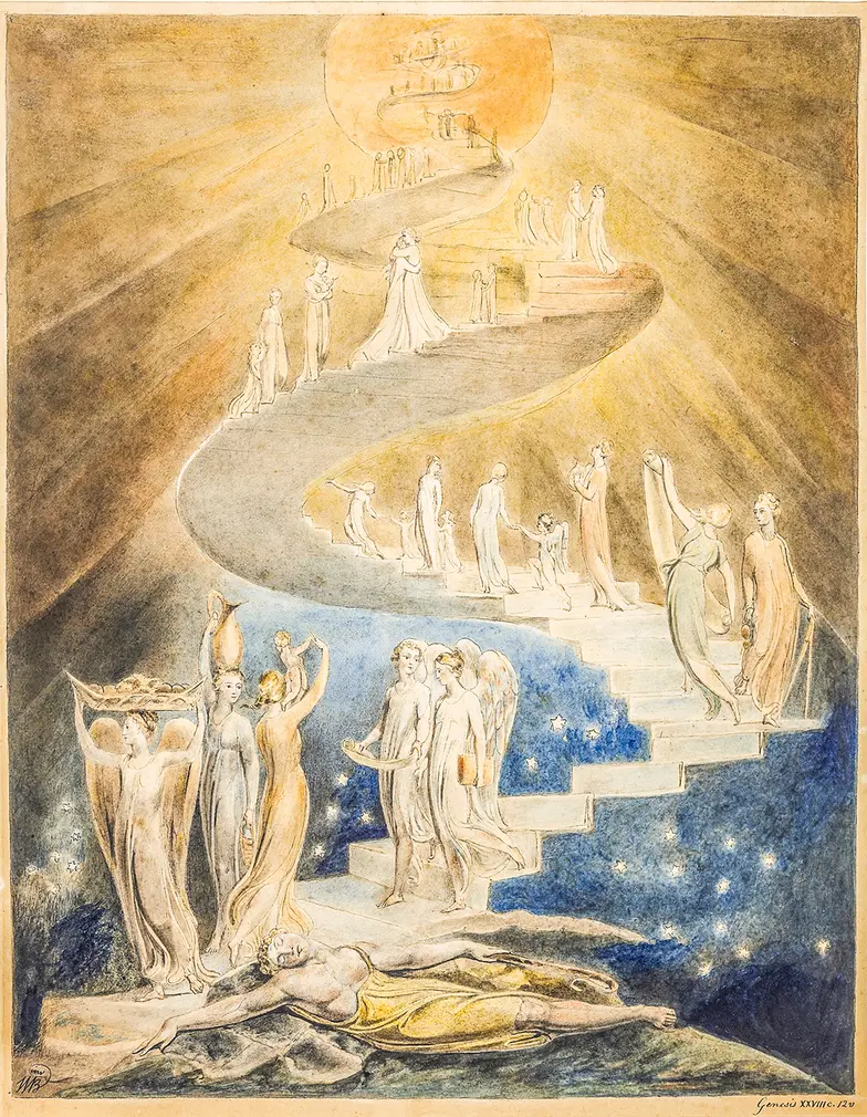 William Blake, „Drabina Jakuba”, ok. 1799-1806 r. // The British Museum / BE&W