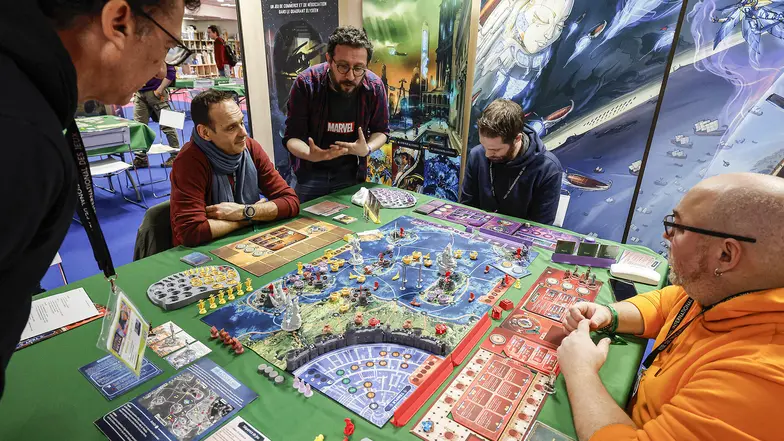 Międzynarodowy Festiwal Gier Planszowych w Cannes. 25 lutego 2025 r. // Fot. Sebastian Nogier / EPA / PAP