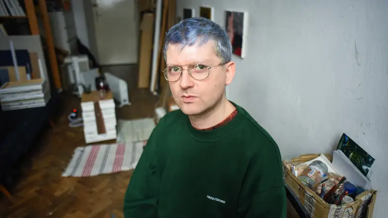 Łukasz Stokłosa w swojej krakowskiej pracowni. 5 lutego 2026 r. // Fot. Jacek Taran