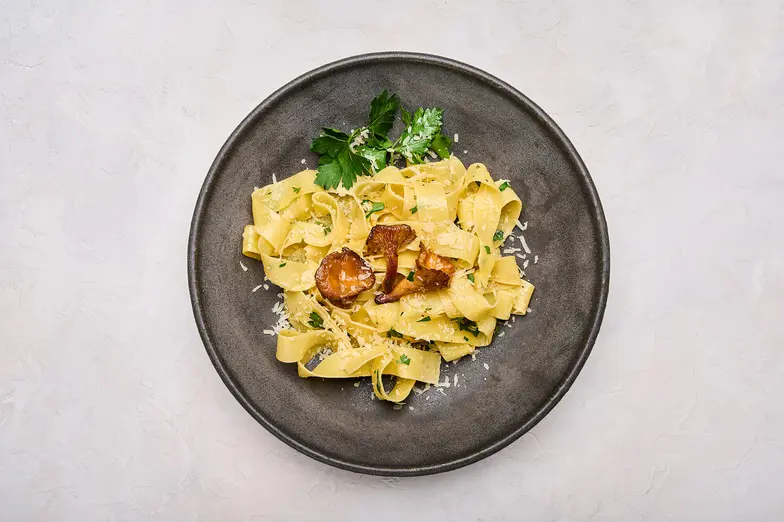 Tagliatelle z kurkami // Fot. Viktoriya Volchenko / Adobe Stock