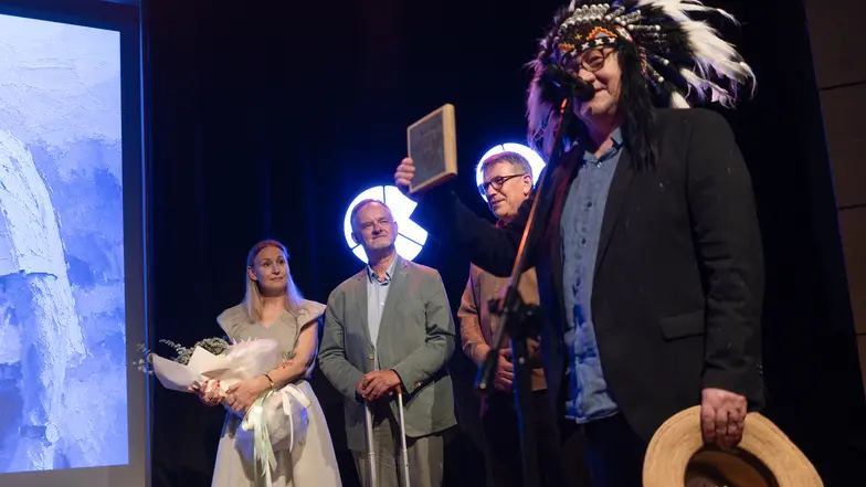 92. Benefis ks. Adama Bonieckiego, n/z Agnieszka Iskra, Aleksander Kardyś, Jacek Stawiski i Jacek Ślusarczyk // Fot. Grażyna Makara