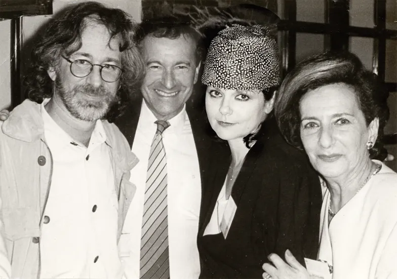 Steven Spielberg, Ryszard Horowitz, Anna Bogusz, Niusia Horowitz-Karakulska / ARCHIWUM PRYWATNE RYSZARDA HOROWITZA 