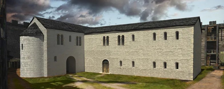 Rekonstrukcja palatium Mieszka I z kaplicą na Ostrowie Tumskim w Poznaniu / Dziękujemy Piotrowi Walichnowskiemu z 246 Concept za udostępnienie wizualizacji Rekonstrukcja palatium Mieszka I z kaplicą na Ostrowie Tumskim w Poznaniu / Dziękujemy Piotrowi Walichnowskiemu z 246 Concept za udostępnienie wizualizacji