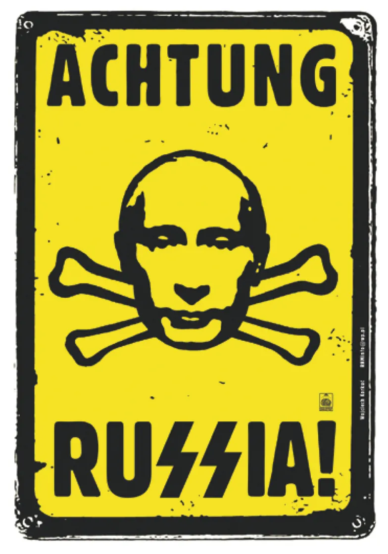 Wojciech Korkuć, Achtung Russia!, 2021, light box CSW, Warszawa, wrzesień 2021 r. MATERIAŁY PRASOWE CSW