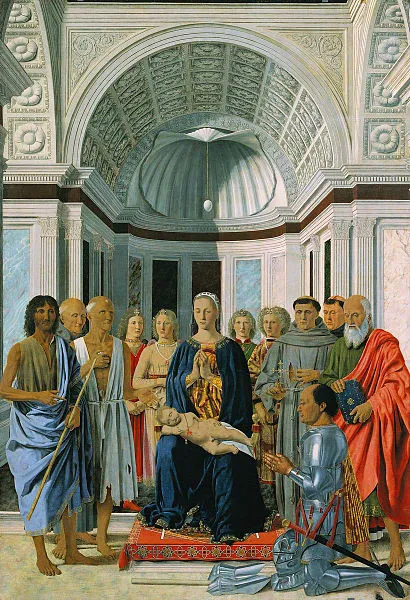 Fragment Ołtarza Montefeltro, Piero della Francesca, 1472, Pinacoteca de Brera, Mediolan (źródło: Wikimedia Commons)